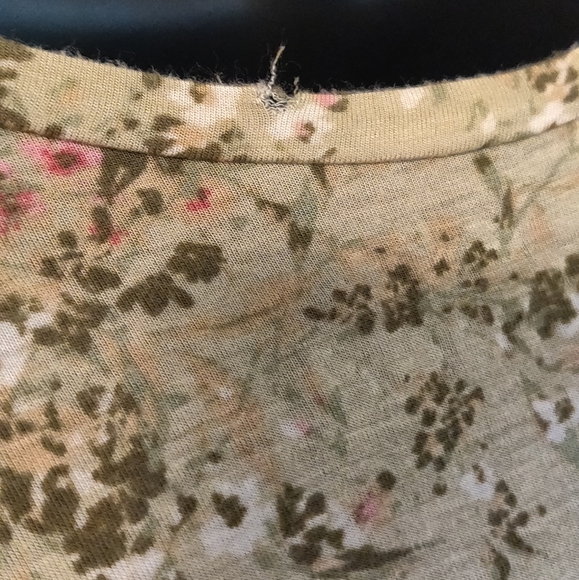 🗺️ Mudd Bat Wing Floral Loose Scoop Neck Pullover - Picture 7 of 8